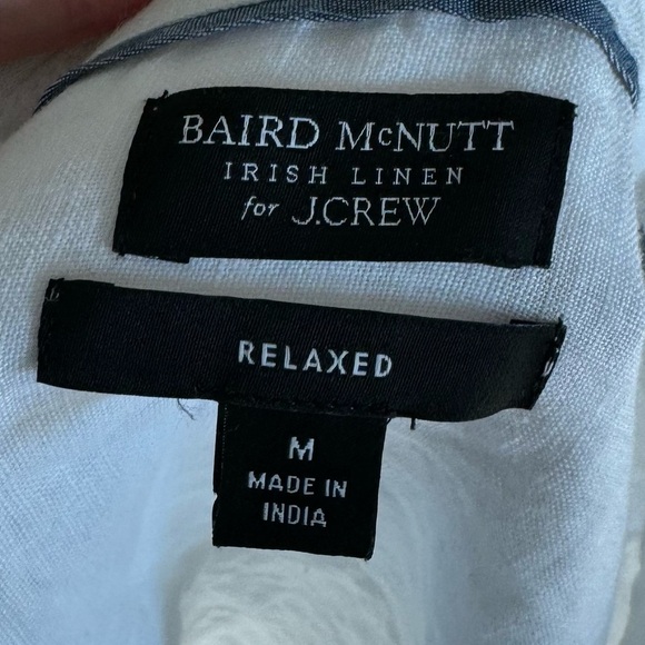 J.Crew Baird McNutt Irish Linen Short Sleeve Button Down Medium - Picture 7 of 7
